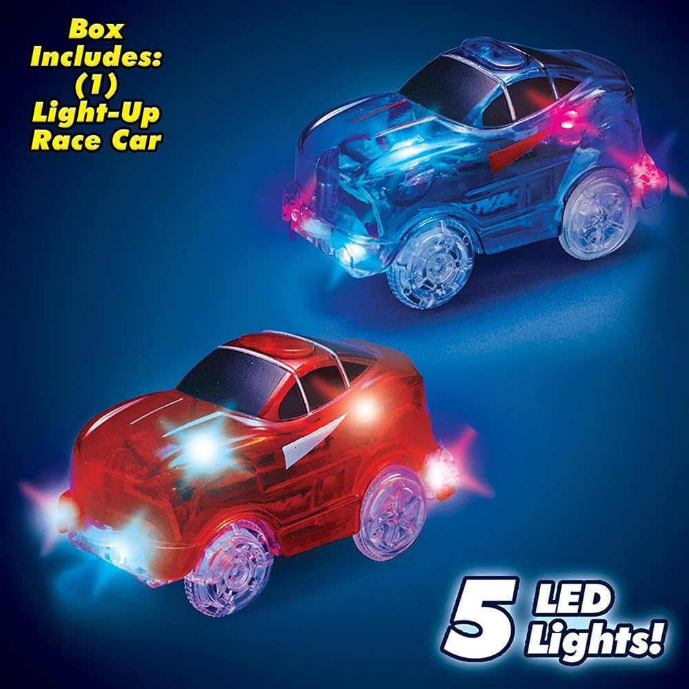 Magic Track Race Track 240 Piece+2Car Dark Racer Bend Flex Roll Glow con carro y carro (240+2Car)